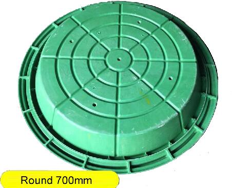 round 700mm SMC grass manhole cover